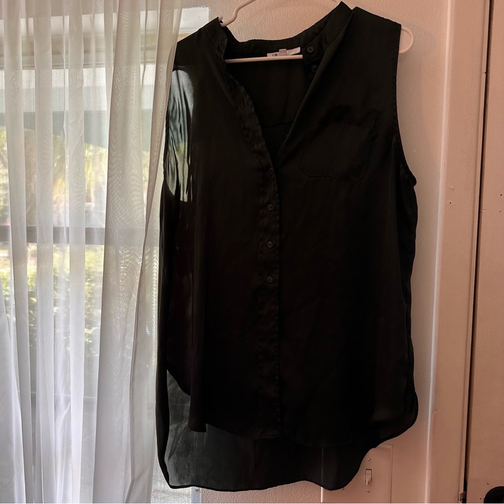 Green silk blouse